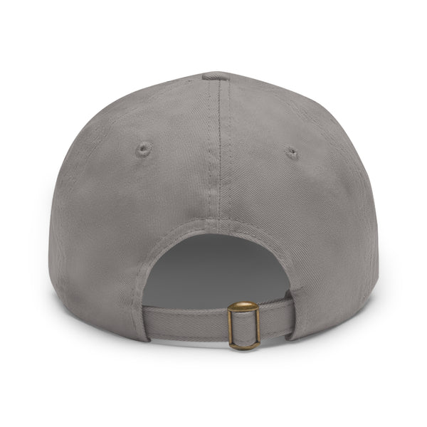 Logo Cross Dad Hat with Leather Patch (Rectangle)