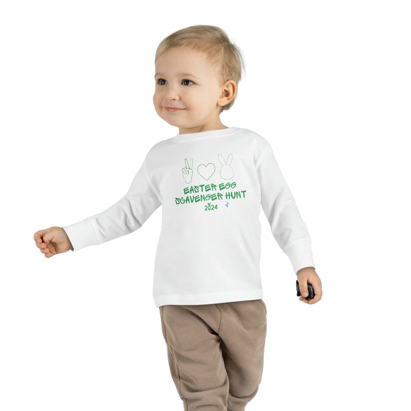 bunny white Toddler Long Sleeve Tee