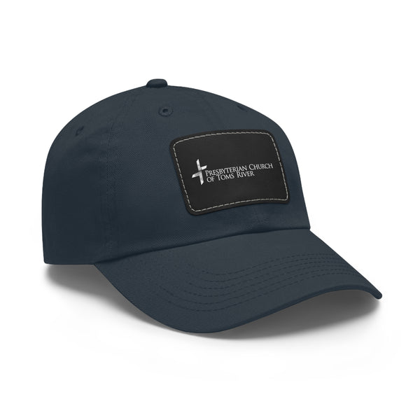 Logo Cross Dad Hat with Leather Patch (Rectangle)