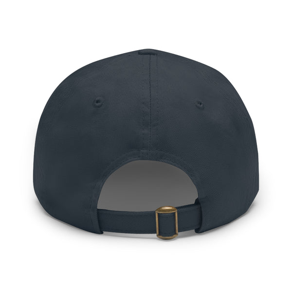 Logo Cross Dad Hat with Leather Patch (Rectangle)