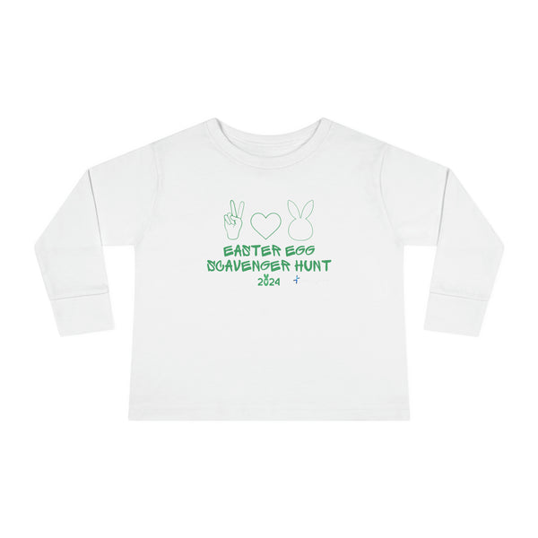 bunny white Toddler Long Sleeve Tee