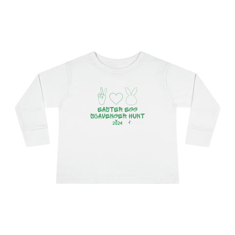 bunny white Toddler Long Sleeve Tee