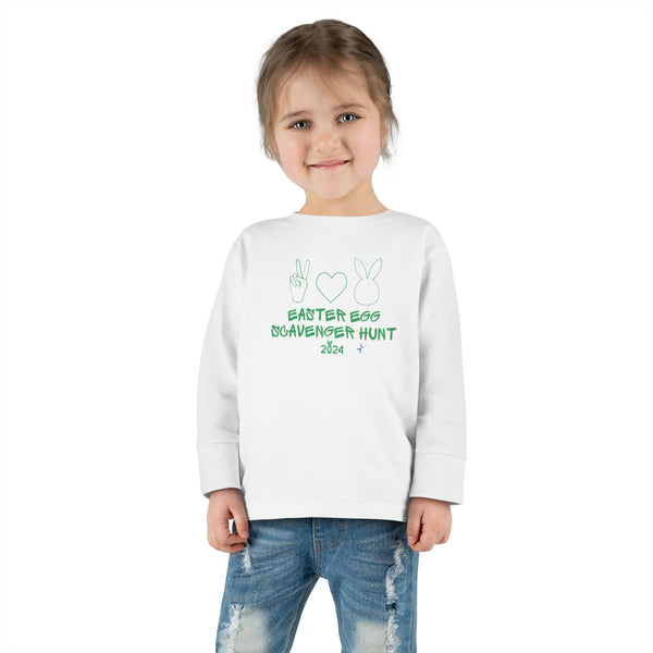 bunny white Toddler Long Sleeve Tee