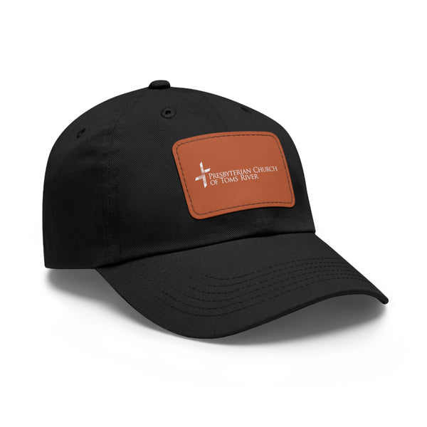 Logo Cross Dad Hat with Leather Patch (Rectangle)