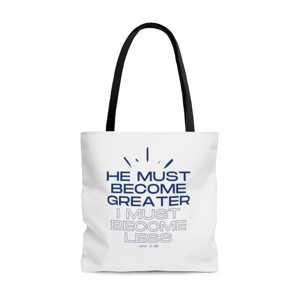 John 3:30 AOP Tote Bag