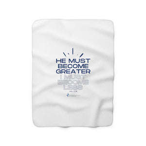 John 3:30 Sherpa Fleece Blanket