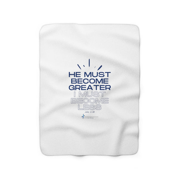 John 3:30 Sherpa Fleece Blanket