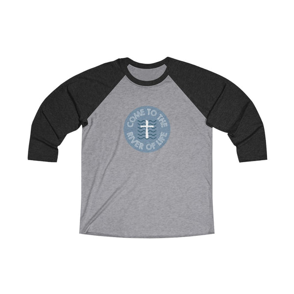 River of Life Unisex Tri-Blend 3/4 Raglan Tee