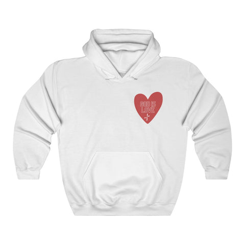 God is Love Heart Unisex Heavy Blend™ Hooded Sweatshirt