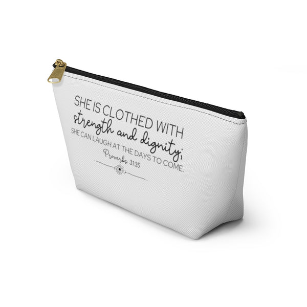 Proverbs 31:25 Accessory Pouch w T-bottom
