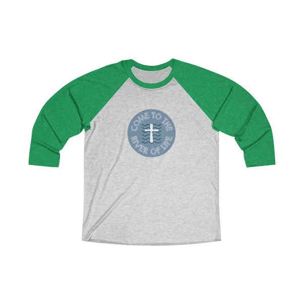 River of Life Unisex Tri-Blend 3/4 Raglan Tee